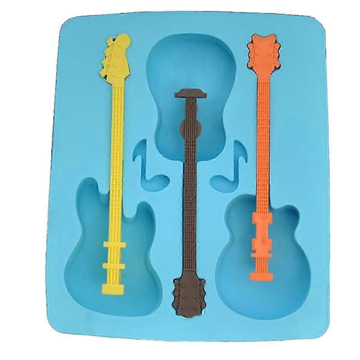 Creative Silicone Guitar Ice Cube Mold, 3 Lattice Design, 1pc