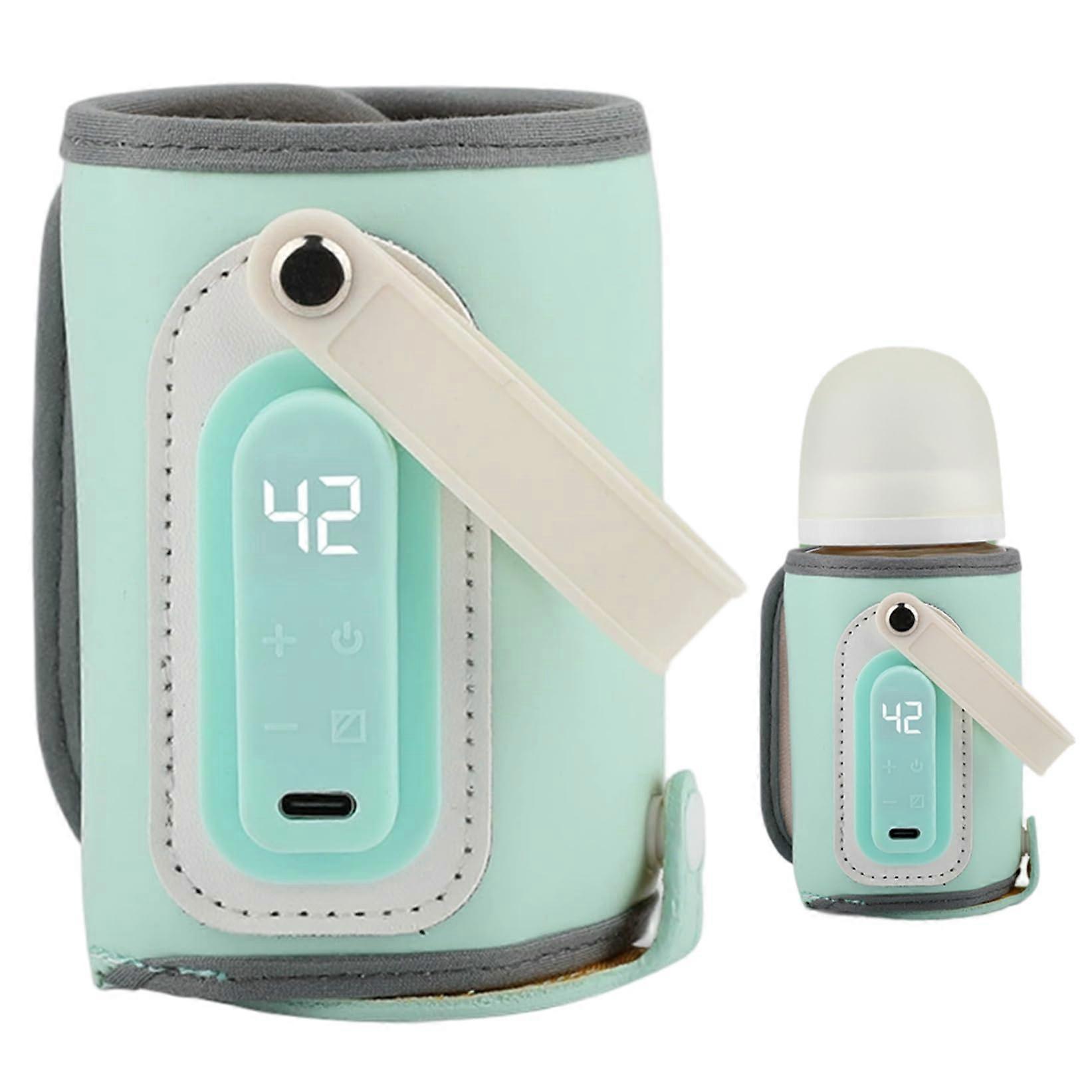 Portable Baby Bottle Warmer with Adjustable Temperature, Rechargeable, Fast Even Warming, Digital Display