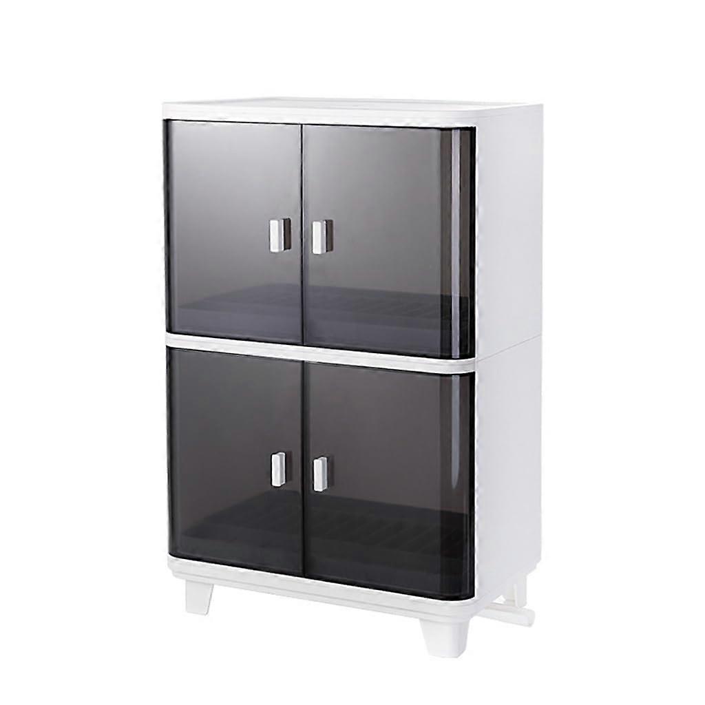 Kitchen Storage Rack with Lid for Tableware and Chopsticks, SpaceSaving Under Sink Cabinet Organizer