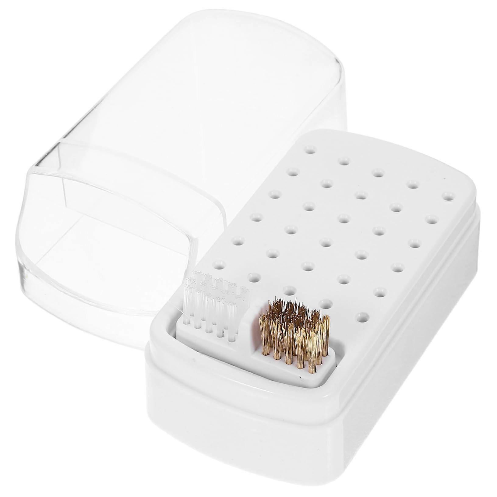 Nail Drill Bit Holder with Transparent QuickView Design, Secure Organizer Case for Salon and Home