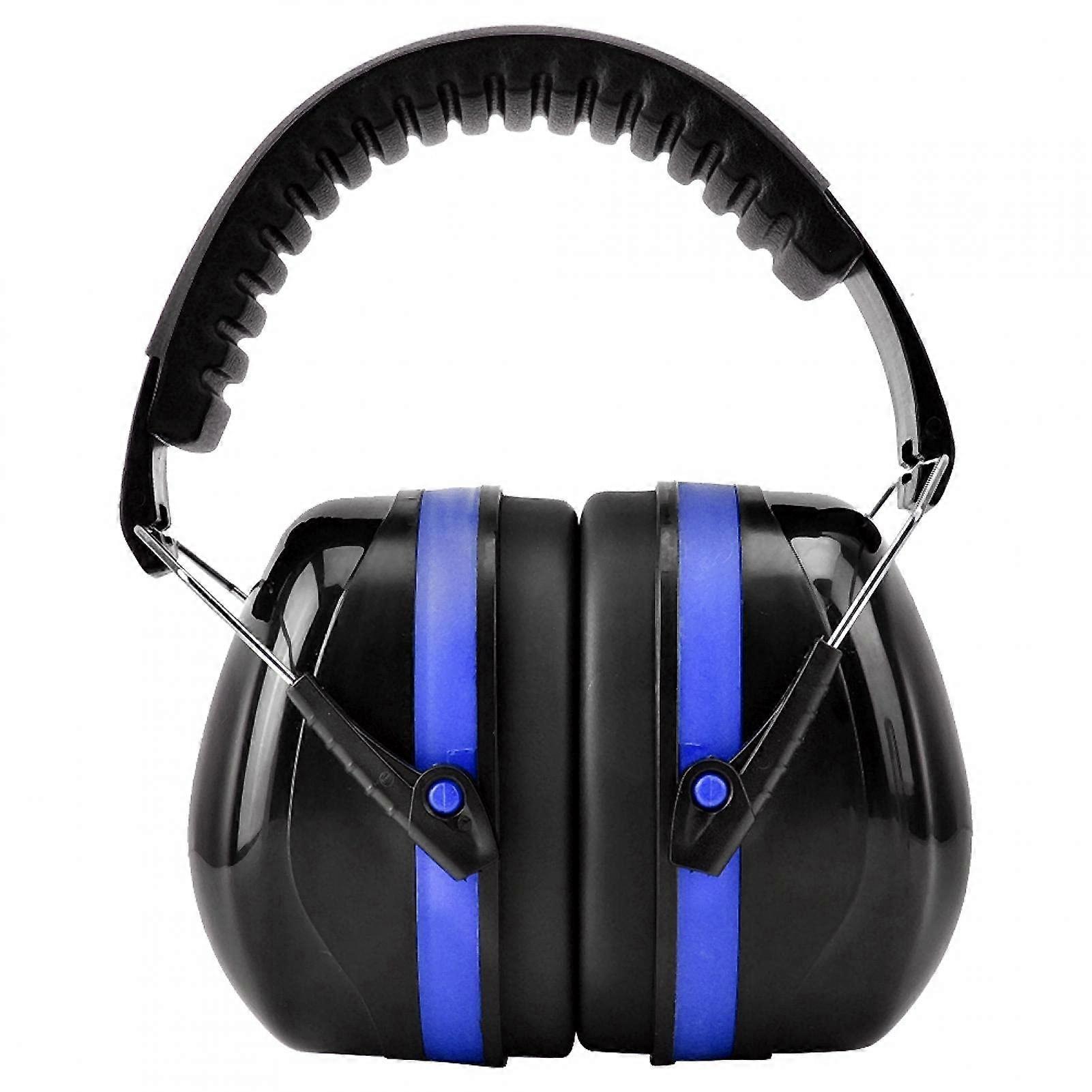 Noise Cancelling Earmuffs with Adjustable Headband for Sleep Study Work Shooting, Blue