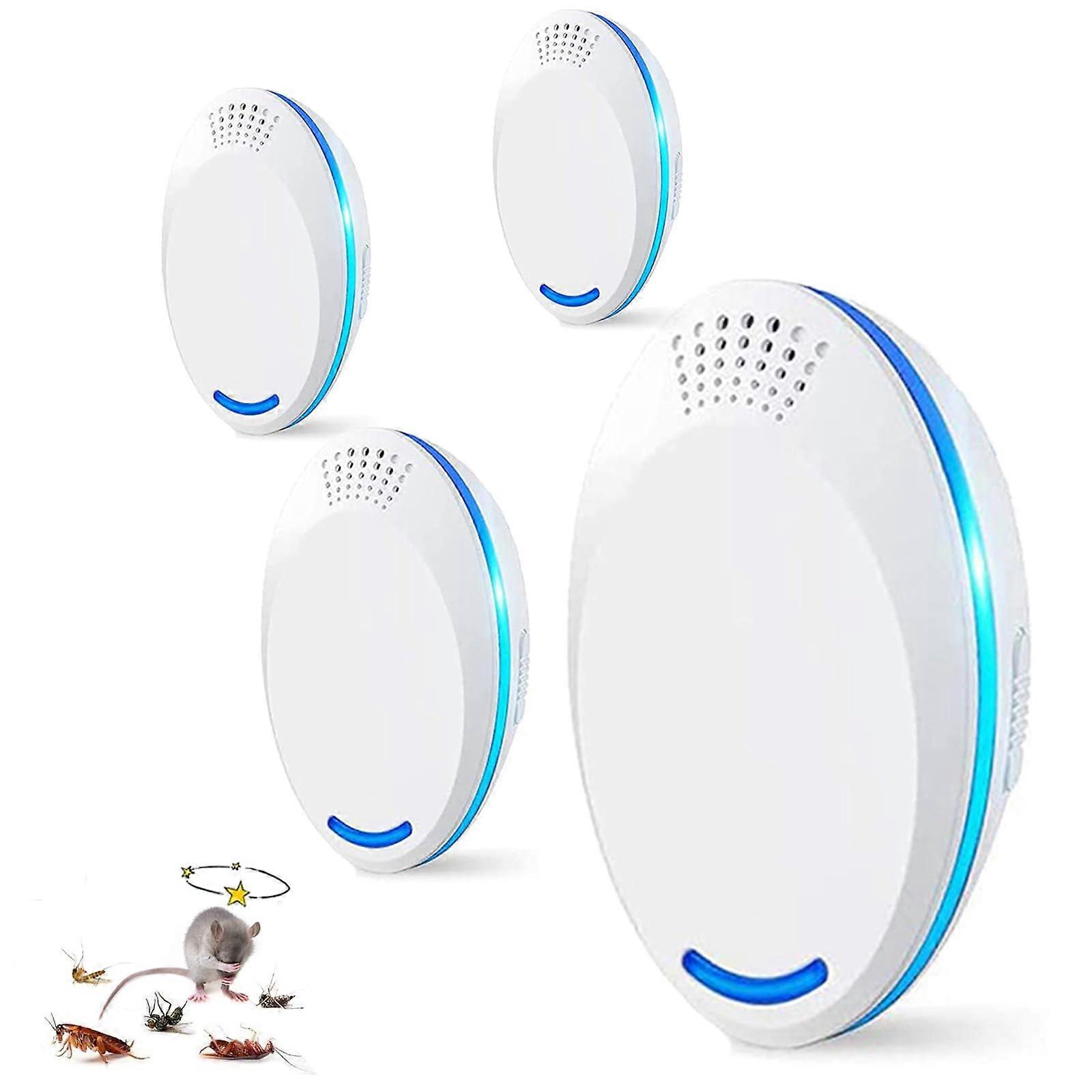 Ultrasonic Pest Repeller Plug in Indoor 4 Pack, Variable Frequency Dualwave Rodent Repellent for Home