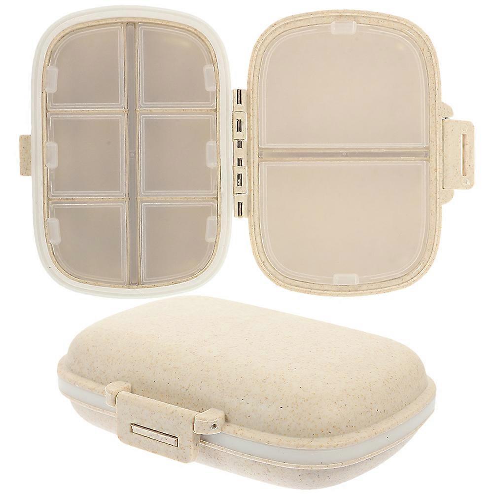 Multi-Grid Organizer Pills Case for Storage Use 2Pcs Portable and Durable