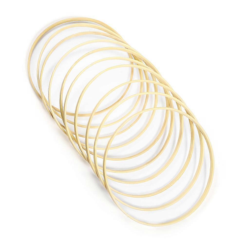 DIY Bamboo Ring Dreamcatcher Frame for Crafts 13Pcs Beige Set