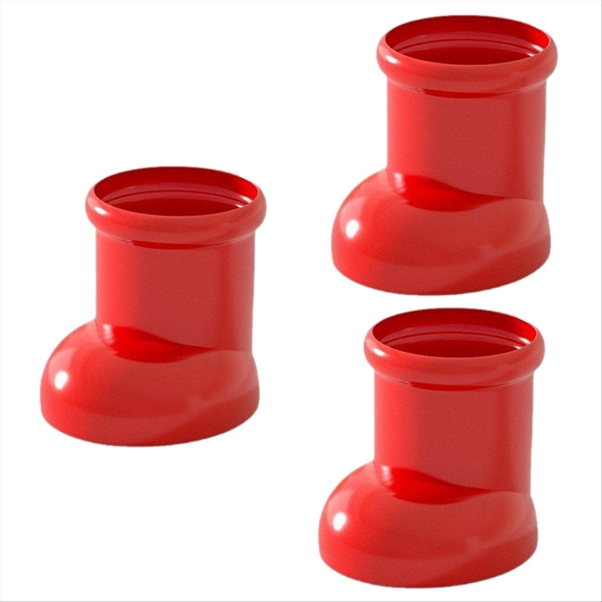 Storage Bucket Desk Accessories Red