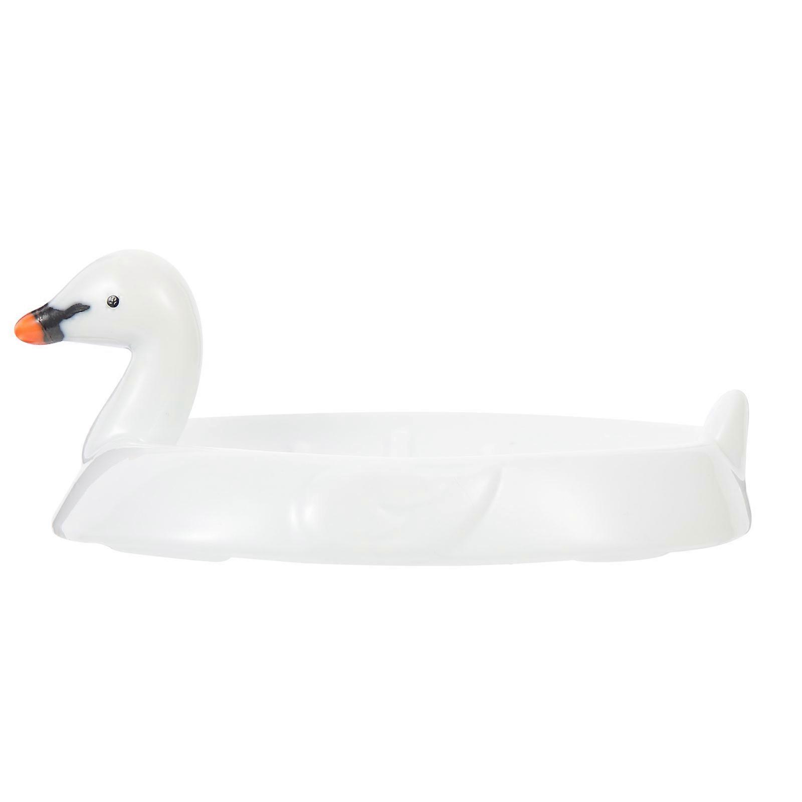 Swan-Shaped Soap Rack Ceramic Soap Dish for Bathroom Use 3Pcs Pack