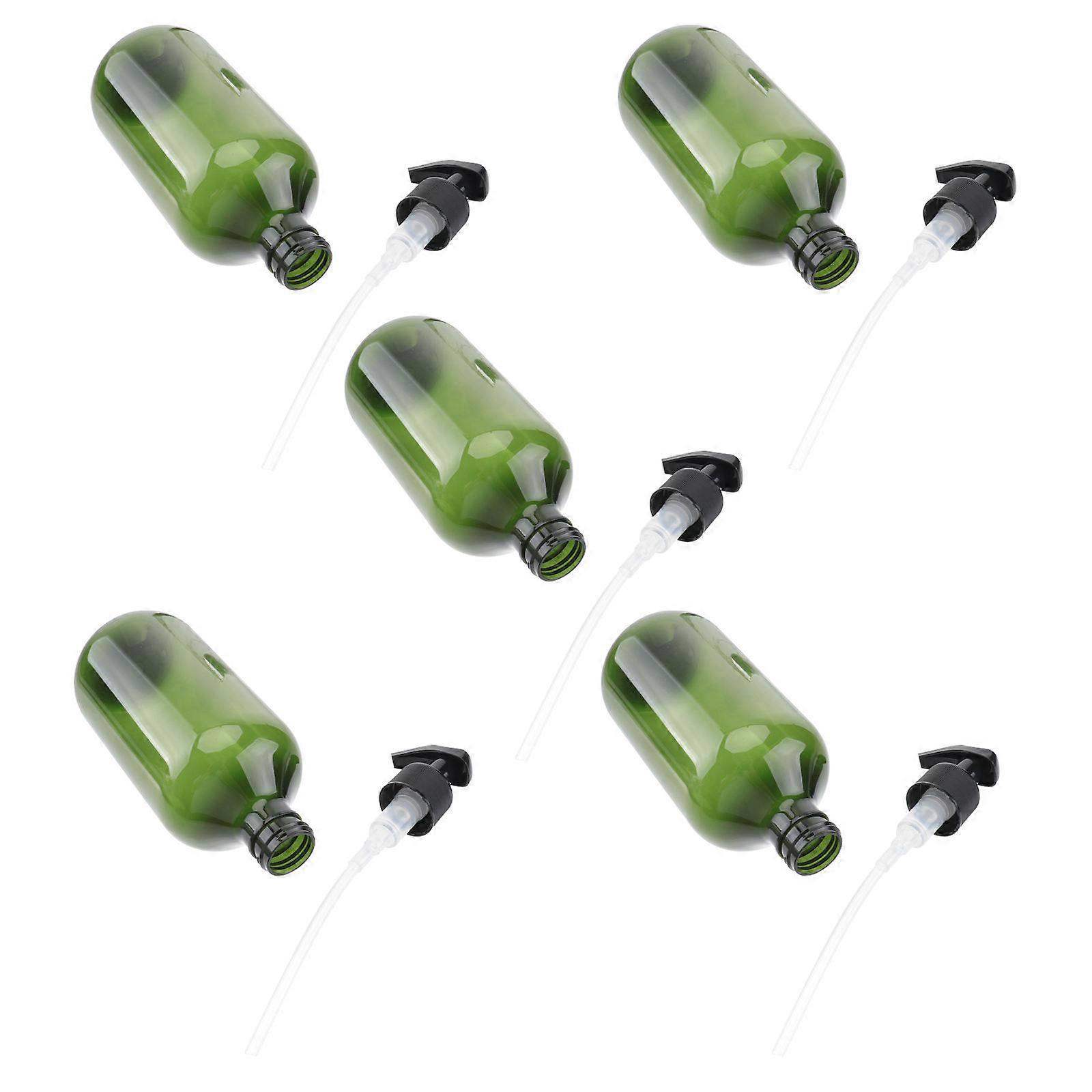Empty Bottles Plastic Shampoo Subpackaging Bottles for Home Use 5Pcs