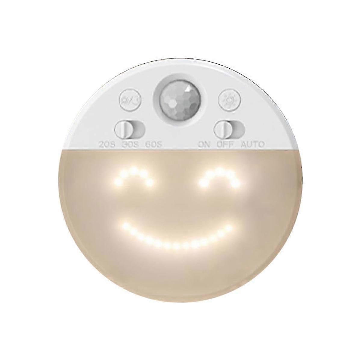 Motion Sensor LED Night Light with 4 Expression Dimmable Hallway Light Rechargeable LED with Timer