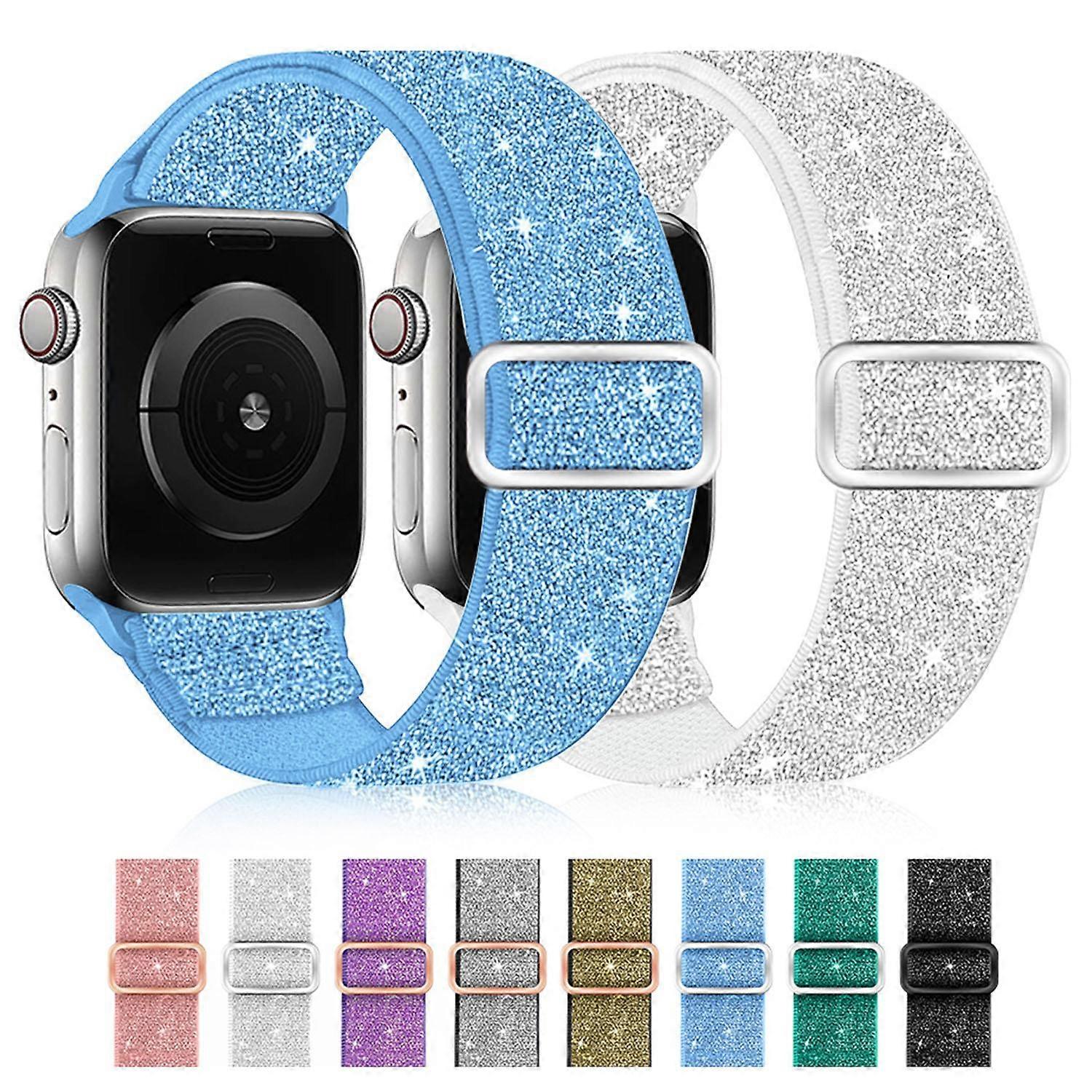 Glitzerndes elastisches Nylon-Uhrenarmband