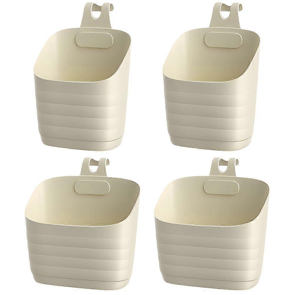 4PCS Wall Baskets Stackable Hanging Basket Kitchen Bathroom Wall Storage Baskets