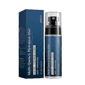 Spray idratante viso Multi-Quench Hydration Mist con complesso PGA rimpolpante, glicerina, aloe e altro ancora. Spray idratante viso con niacinamide per il fumo.