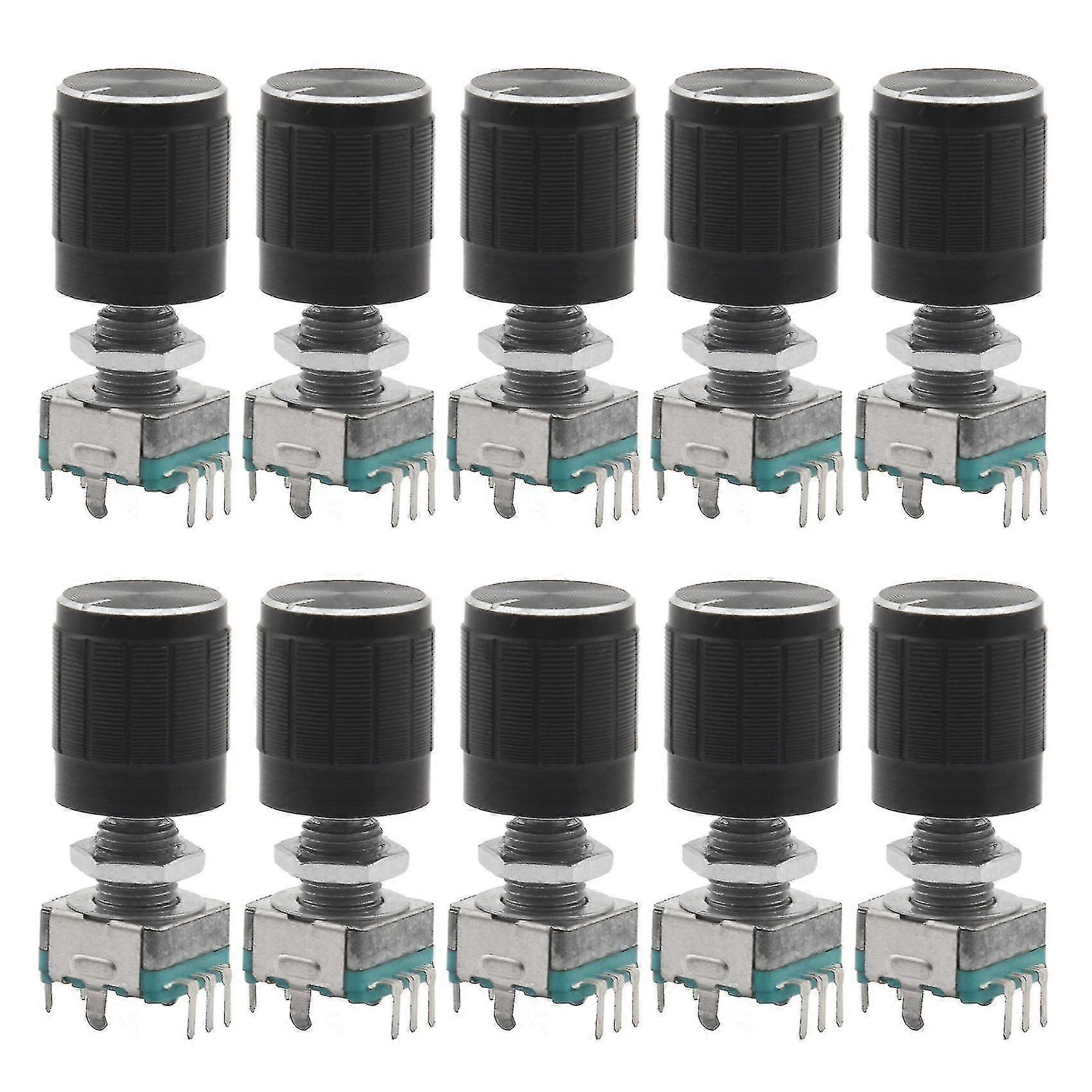 (7 Pin 20mm)10 Pcs Ec11 Encoder Code Switch Digital Potentiometer With Caps