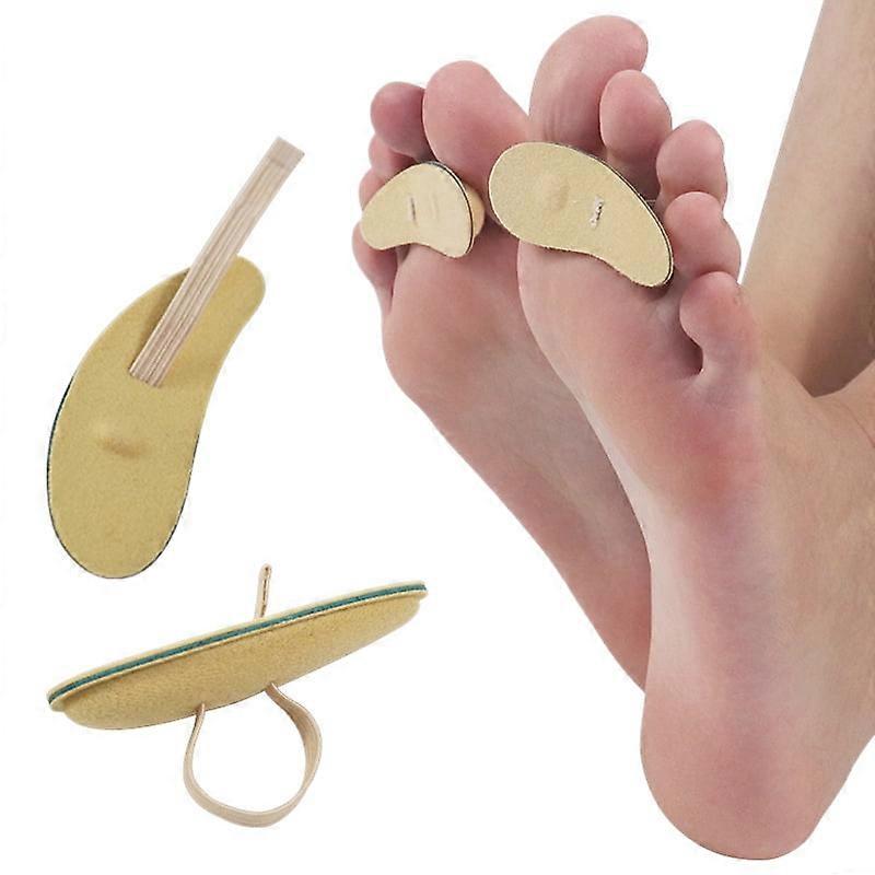 1pair Crescent Shaped Chamois Leather Toe Props, Comfortable Elasticated Toe Loop