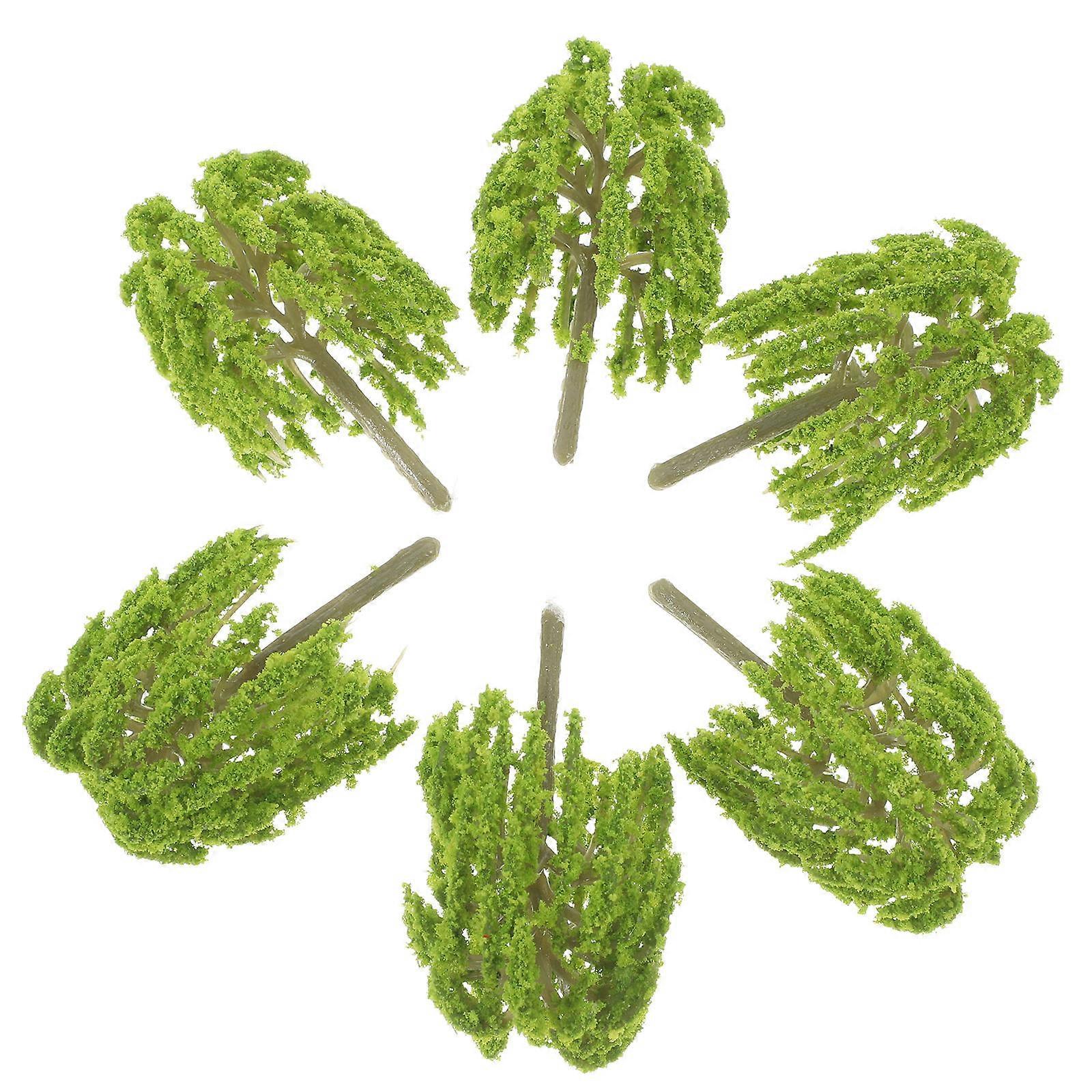 Mini Tree Model for Decor Use 10Pcs Small Artificial Plant Set