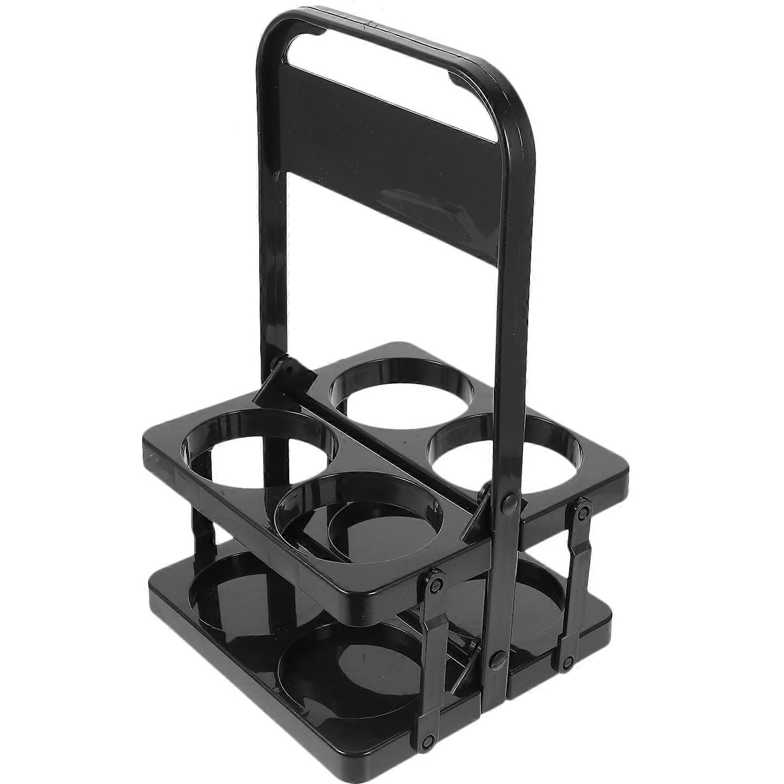 Foldable Beer Bottle Holder for Storage Compact Black PP