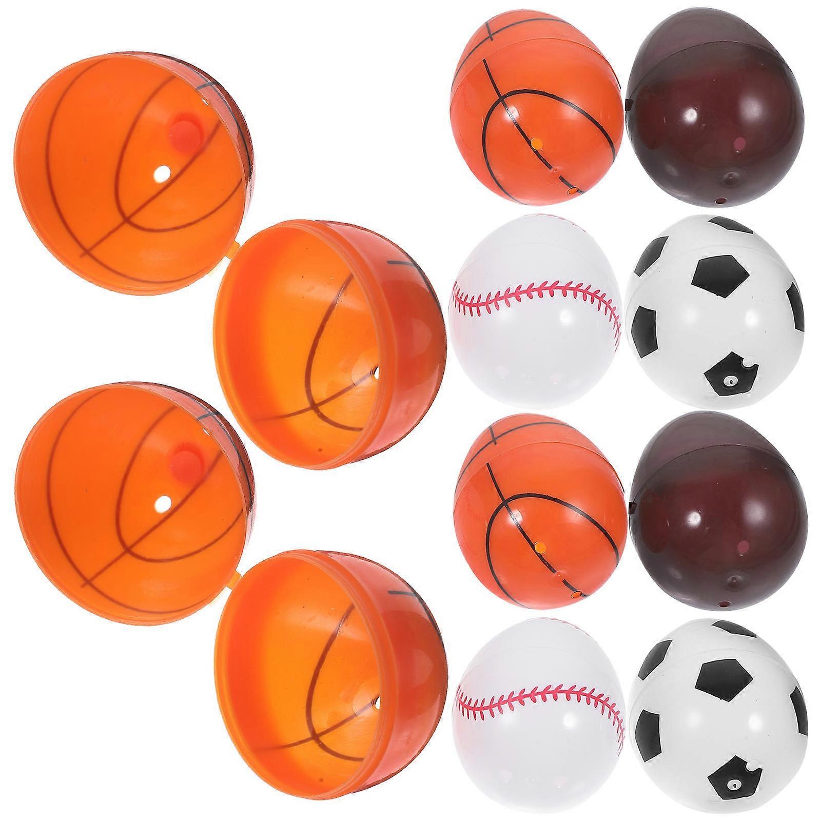 12pcs Easter Eggs Fillable Easter Egg Easter Baskets Stuffers Empty Sports Themed Plastic Easter Eggs