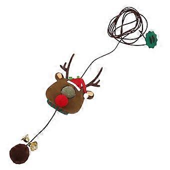 Jouet pour chat à suspendre à la porte, jouet collant de Noël avec clochette