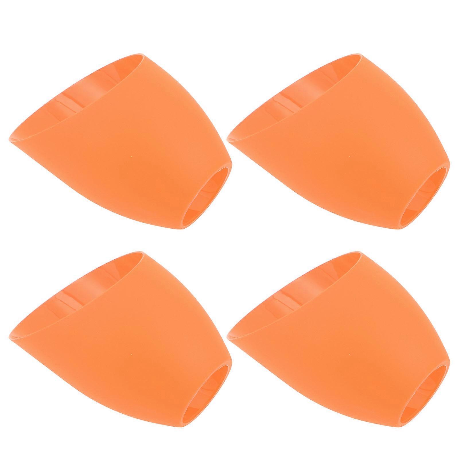 Plastic Lamp Shade for Table Light Covers 4Pcs Orange Durable Replacement