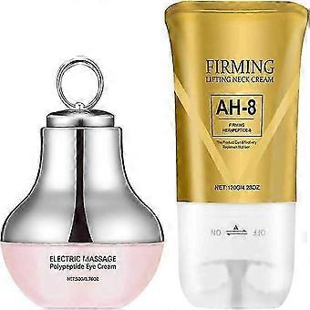 AH-8 Neck Firming Massage Cream + Electric Massage Eye Cream, Tightening & Revitalizing, Eye & Neck Moisturizing Treatment, Firming & Anti-Wrinkle