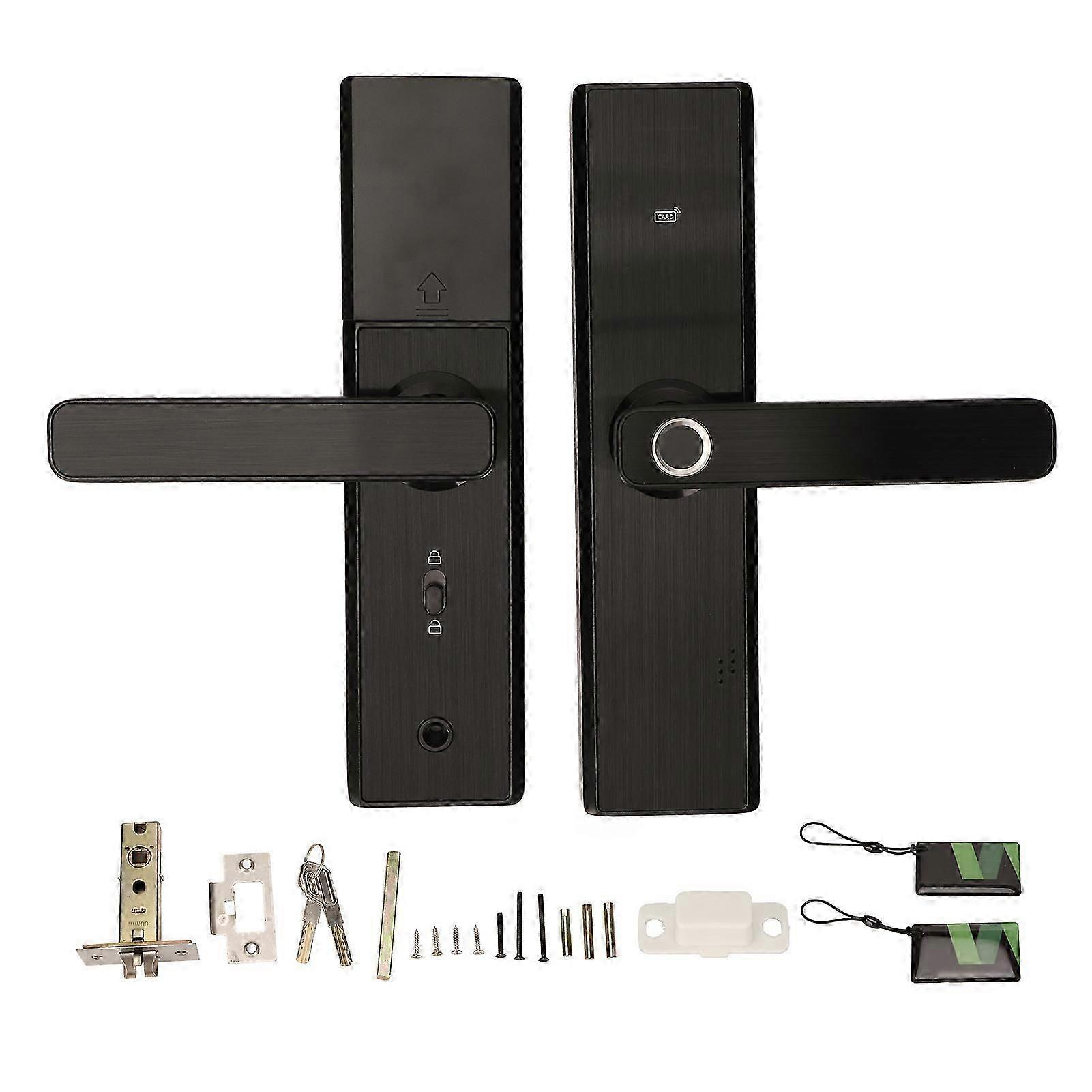Keyless Entry Door Lock Biometric Fingerprint Passcode Control Smart Lock Quick Unlock Low Battery Warning