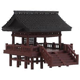 Asian Aquarium Decorations Miniature Pavilion Ornament Multi-layer For Indoor Decoration And Office Setting Stress Relief 8.00X7.50X6.50CM 1Set