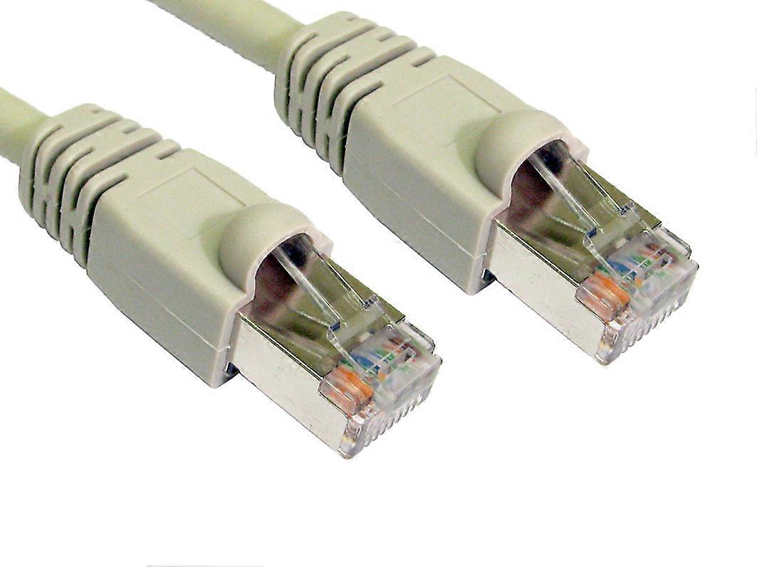 CMS Cables 1mtr LSZH Snagless Shielded Cat6 Patch Cable Grey