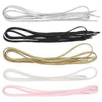 Glitter Shoe Laces 5 Pairs Flat Casual Laces For Everyday Use 120cm Eye-Catching Bright Durable