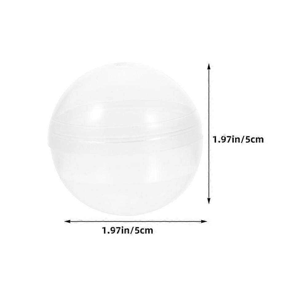 50pcs Vending Machine Round Clear Containers Easter Basket Stuffers Clear Balls Fillable Boxes