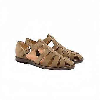 Italian Handmade Leather Sandals for Men - Sporty Closed Toe Outdoor Sandals - HK613