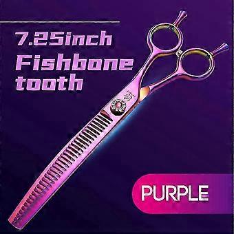 Curved Pet Thinning Shears 7.25" - Professional Grooming Scissors For Dogs And