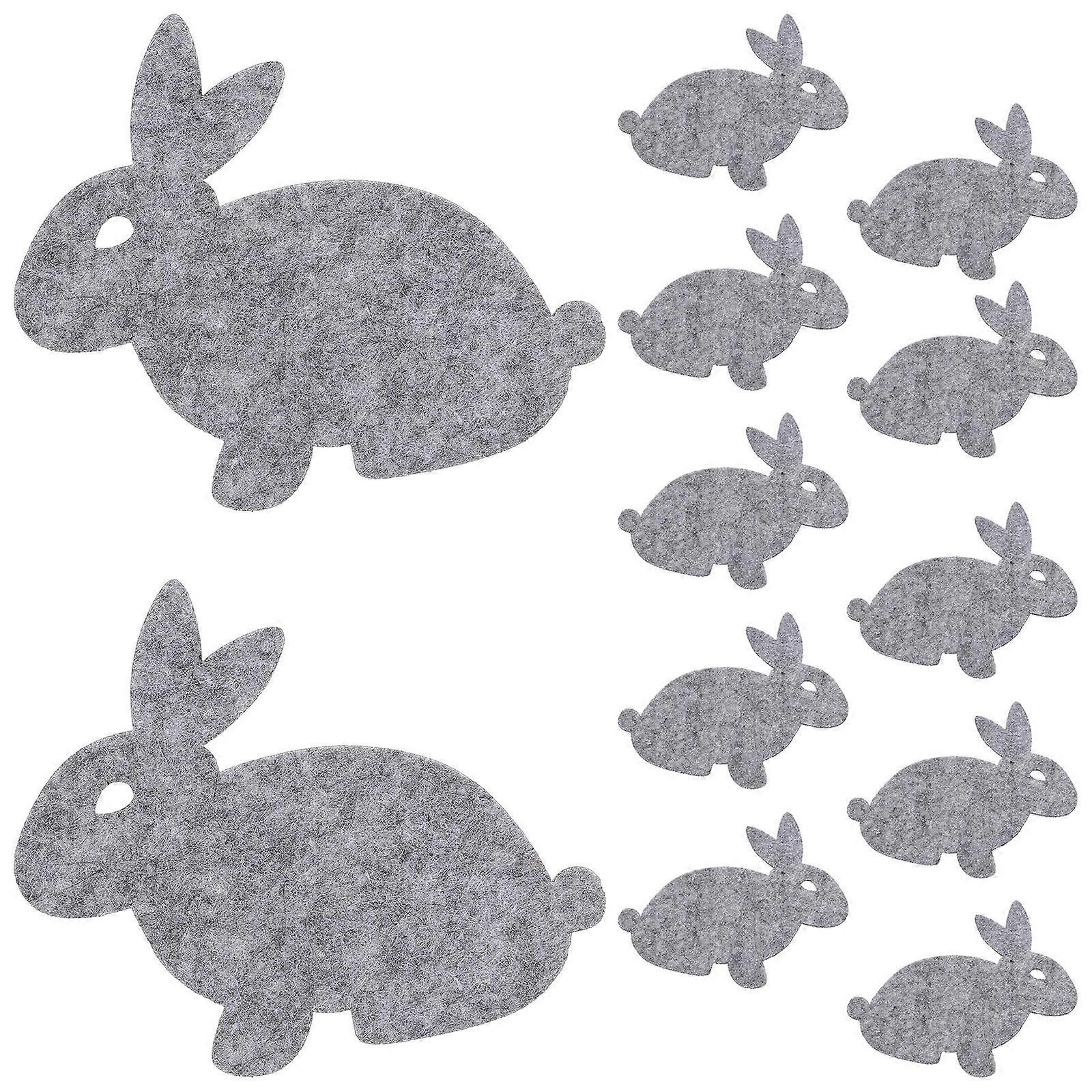 Tableware Fabric Pad Easter Rabbit Design Placemat for Table 12Pcs