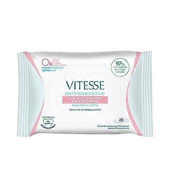 Vitesse Dermosensitive Makeup Remover Wipes Rebalance And Soothe 25 Units Unisex