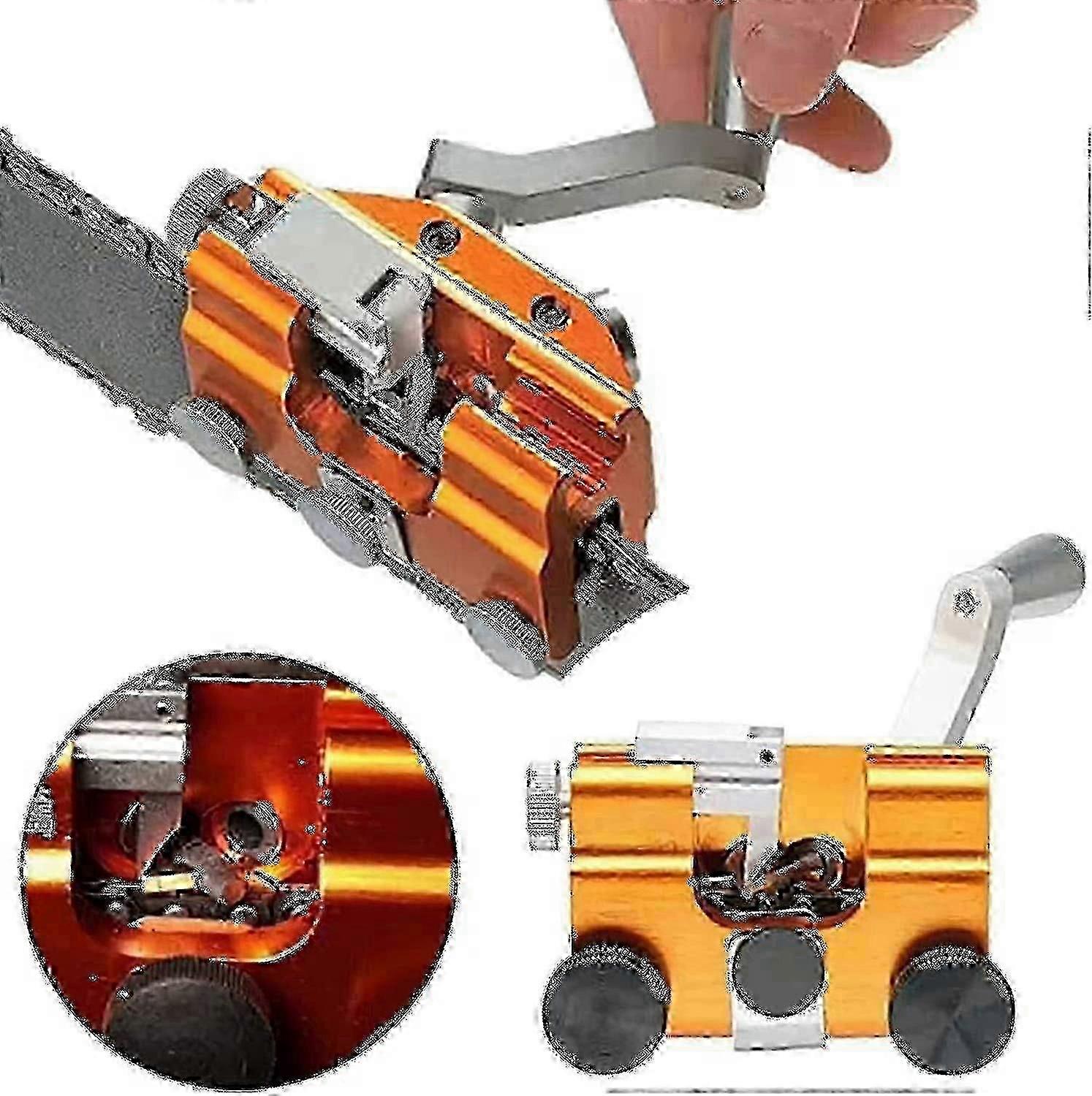Professional chainsaw sharpening jig for precise chain care