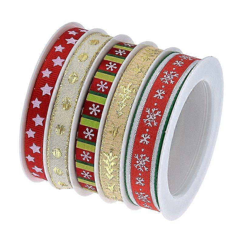 Christmas Polyester Ribbon Set Gift Wrapping Tree Decor