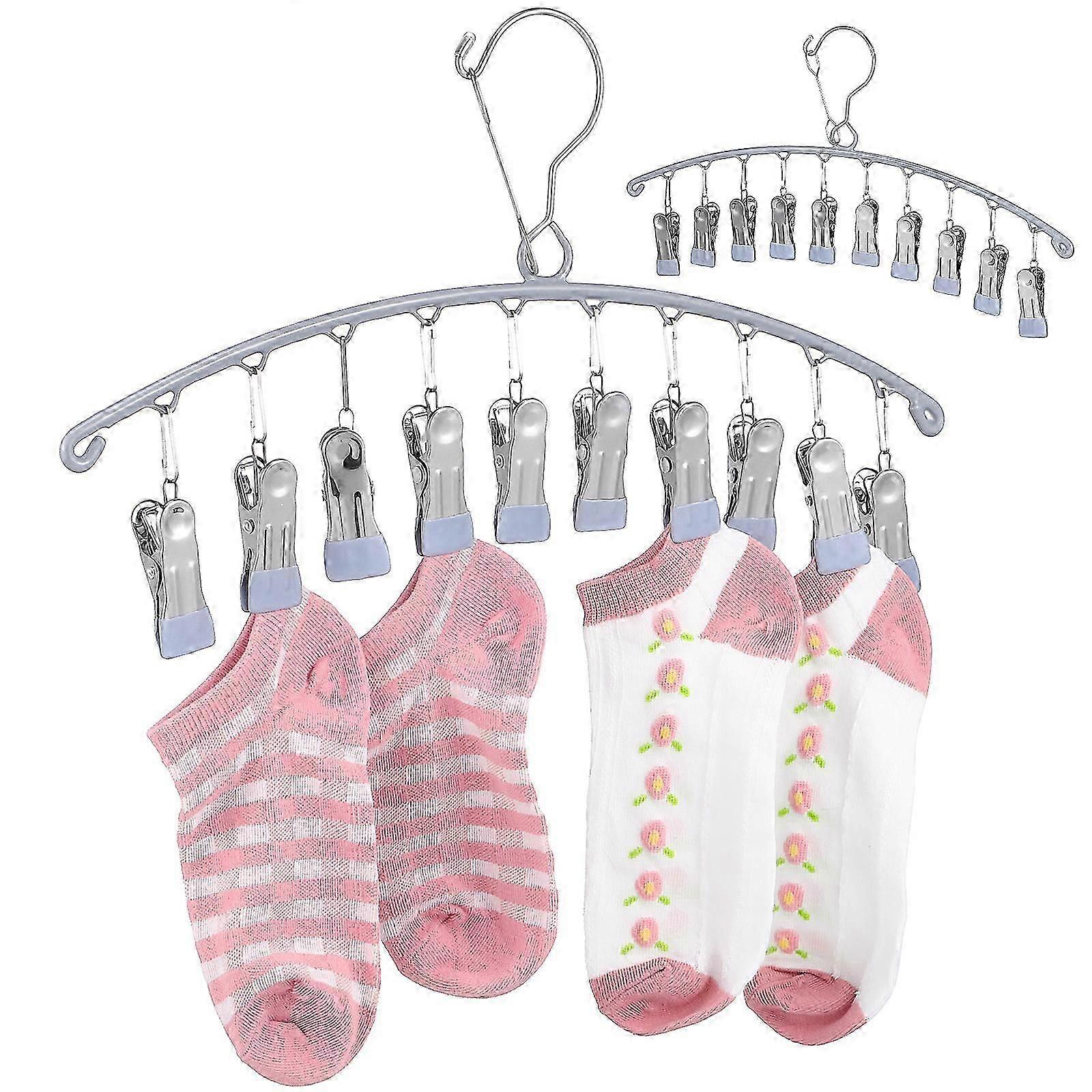 Clothes Hangers 6 Pcs | Rust-resistant Stainless Steel PP | Sock Drying | Household Indoor Use