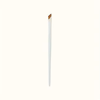 Angled Eyeliner and Eyebrow Brush Set, Porcelain White Handle with Nylon Bristles, Ideal for Beginners and All Makeup Looks
