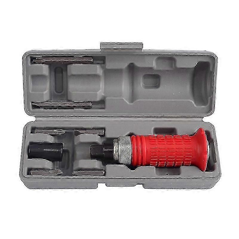 Impact Screwdriver Set Heavy Dutting Hand Bit Kit Multi Bits Multi Bits Screwdriver Red 7pcs for Industry