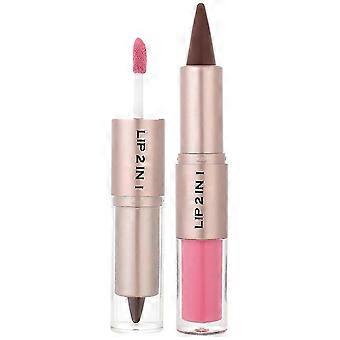 2-in-1 Lip Liner & Gloss Set with Plumping Finish, Precision Liner Color 05 for Fuller Lips