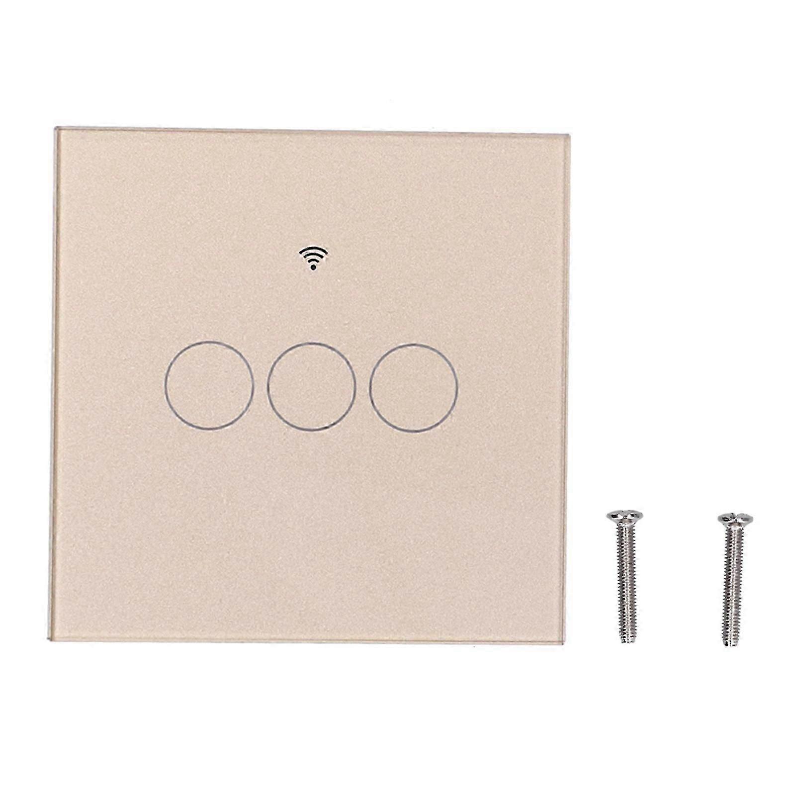 For Tuya Zigbee Light Switch 3Gang  Remote Control Touch Switch 100240V 50HZ/60HZ