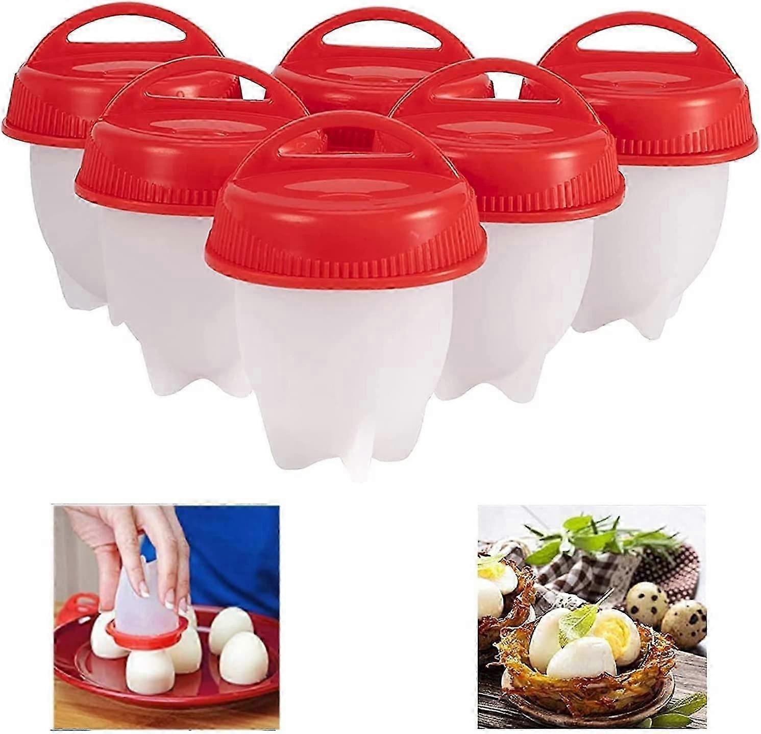 6 Sets,Silicone Egg Cooker Without Egg Shell, for Easter Gift
