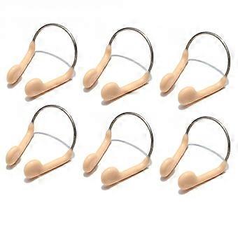6 Pcs Nose Clip Swimming Training Protector Steel Wire Metal Frame Silicone Nose Clips with Strap for Adults Kids Beginners Swimming Accessory