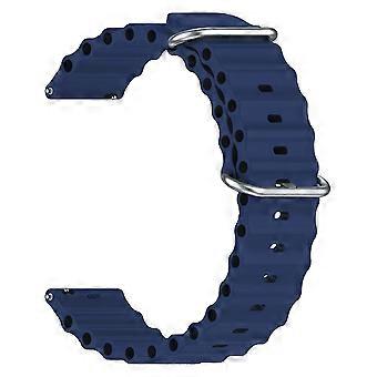 Quick Release Silicone Strap Dark Blue Waterproof Comfortable Fit for Mi Revolve Active Watch