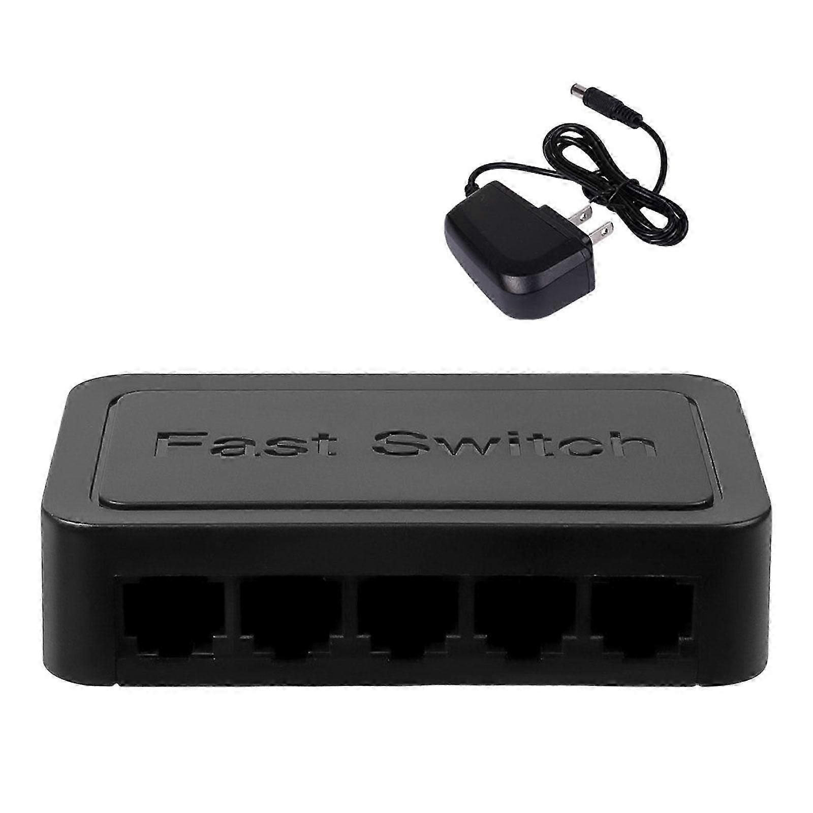 5 Port Gigabit Ethernet Network Switch Accessories Multi Use Compact Durable