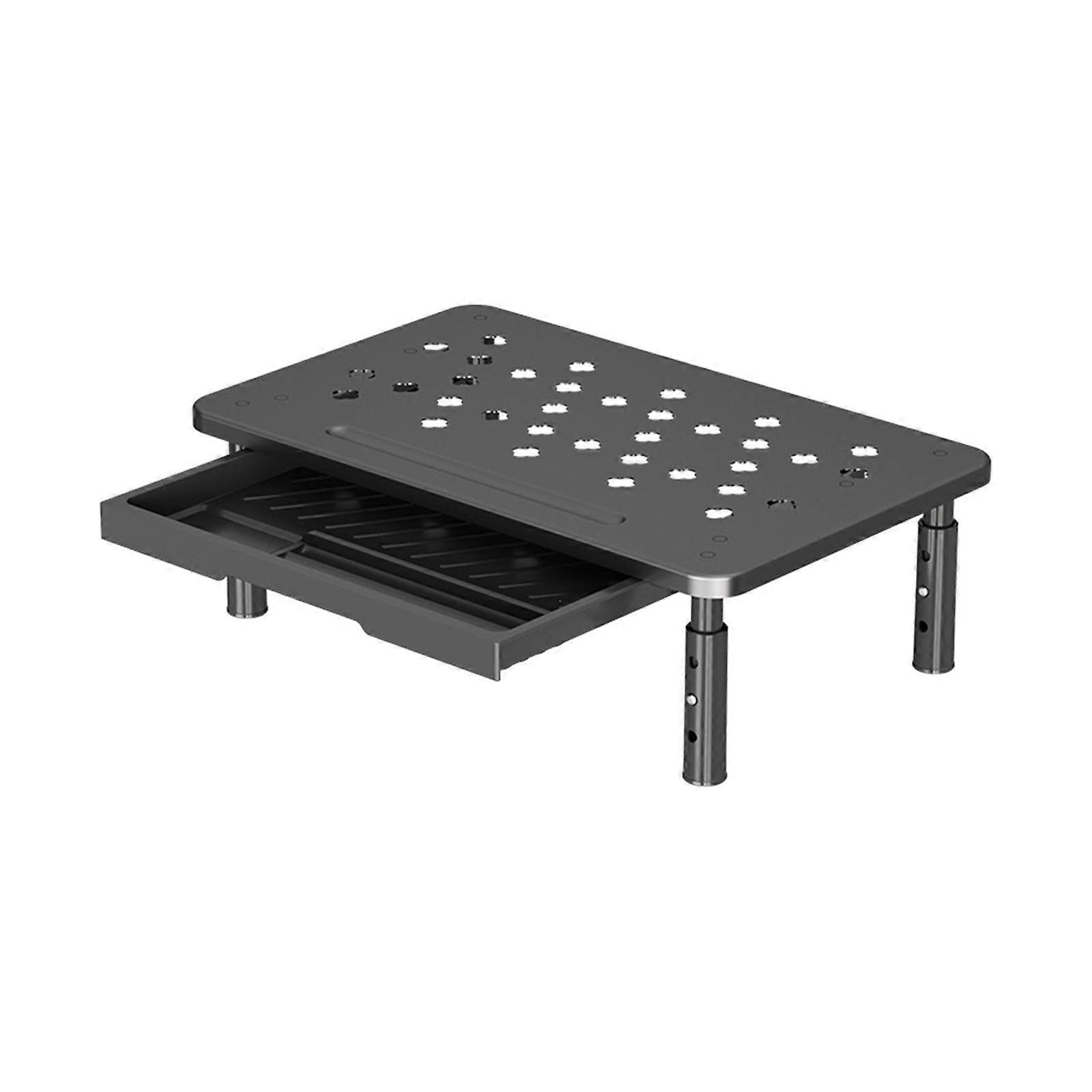 Monitor Stand Riser with Storage Drawer Hollow Out Support Sleek Computer Stand