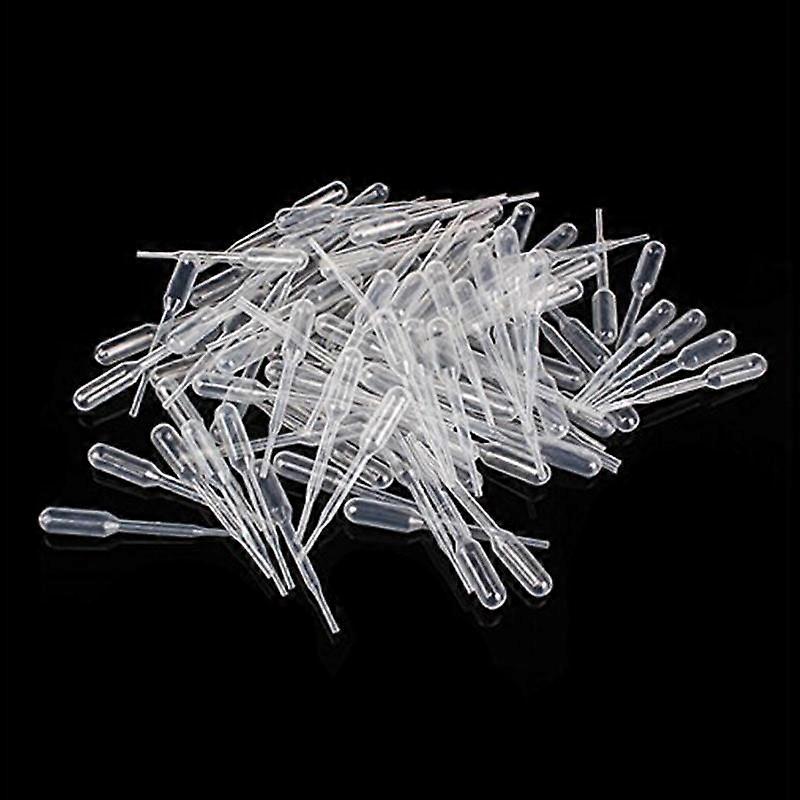 100Pcs X 2Ml Graduated Pipettes Disposable Pasteur Polyethylene Eye Dropper Set