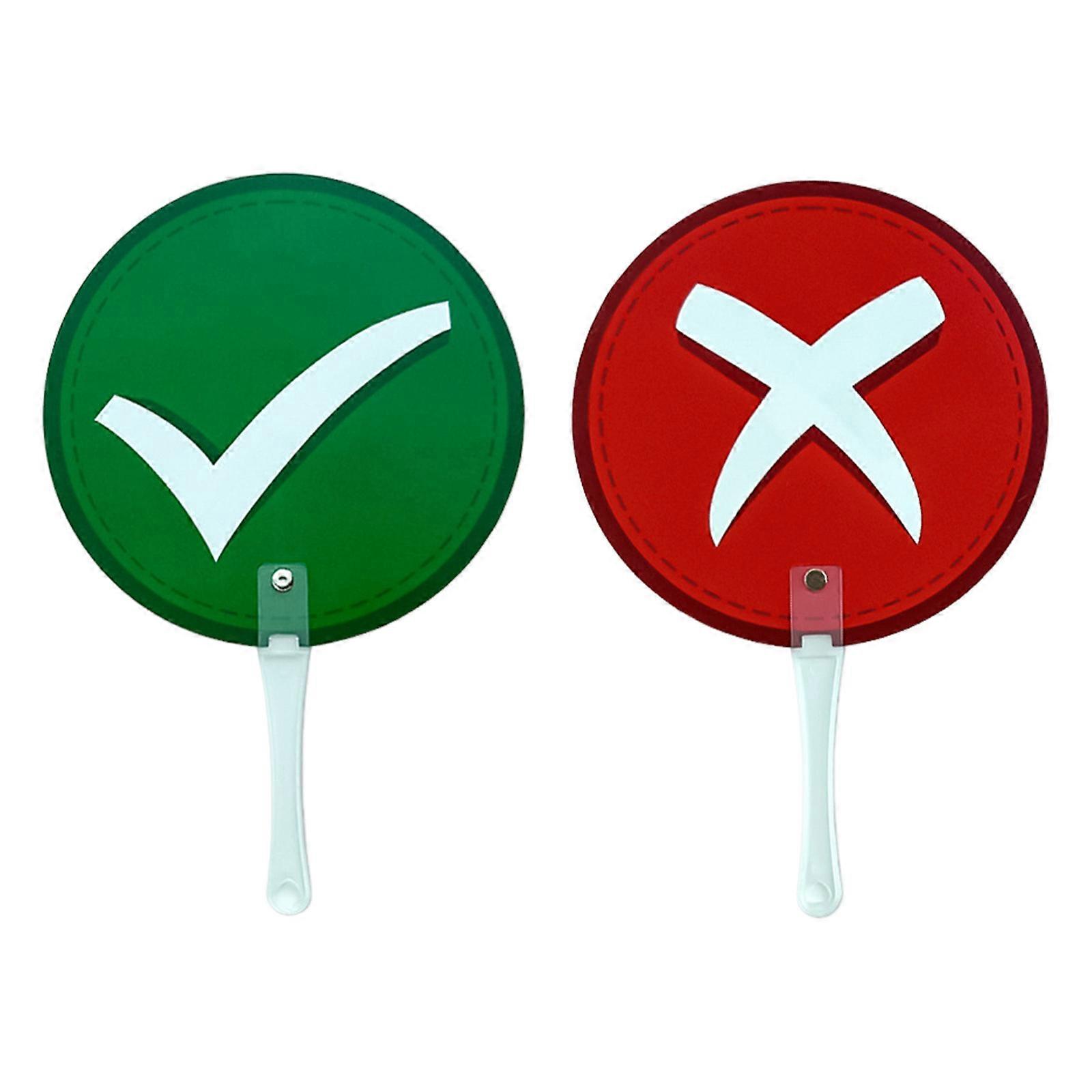 20Pcs Double Side Plastic True False Voting Sign Green Red Classroom Tool