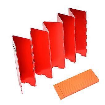 Windscreen for Camping Stove Aluminum Windshield for Cooking 20Pcs Red