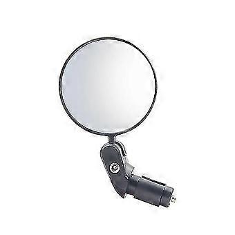 1pc Round Auxiliary Rearview Mirror For Bike Motorcycle Handlebar Mount Adjustable 360 Rotation Riding Wide Angle Convex Mirror