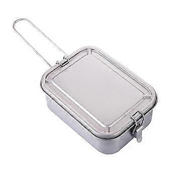 Camping madkasse foldehåndtag Bærbar Bentos Box rektangel madkasse