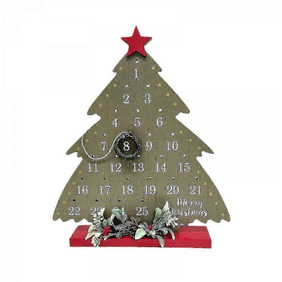 Festive Wooden Countdown Tree
